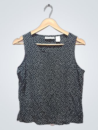 NOTATIONS Damen ärmelloses Top mit Polka-Dots