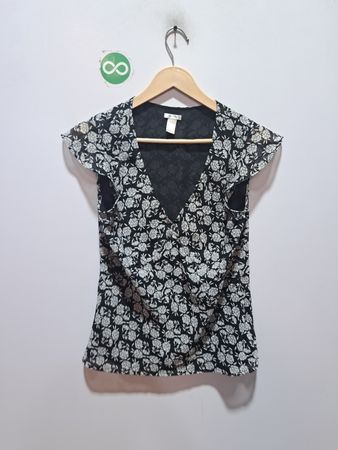 Old Navy Floral Print V-Ausschnitt-Oberteil