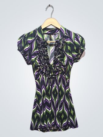 Damen-Bluse mit kurzen Ärmeln