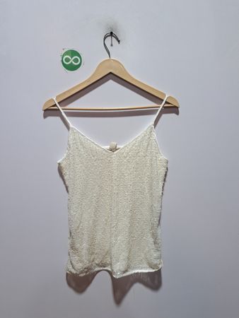 Banana Republic Top con paillettes e spalline tipo camicia