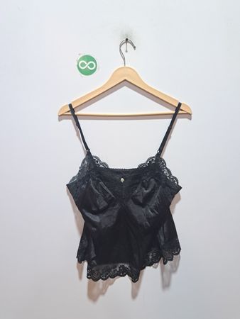 Schwarzes Spitzen-Camisole