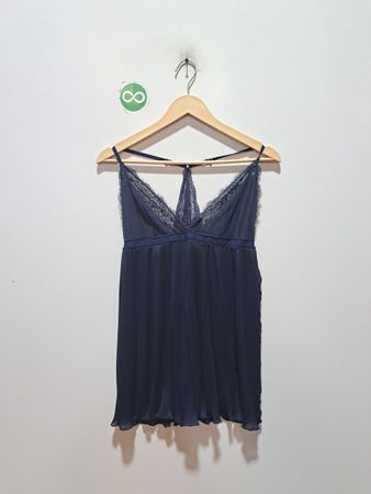 Marineblaues Spitzenbesatz-Cami