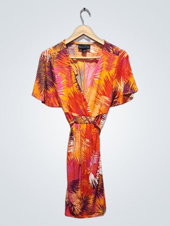 Attention Tropical Print Wickelkleid