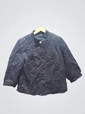 George Black Textured Cropped Jacket