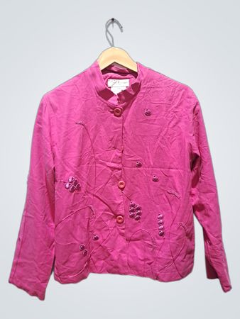 Große Cavalier Pink bestickte Jacke