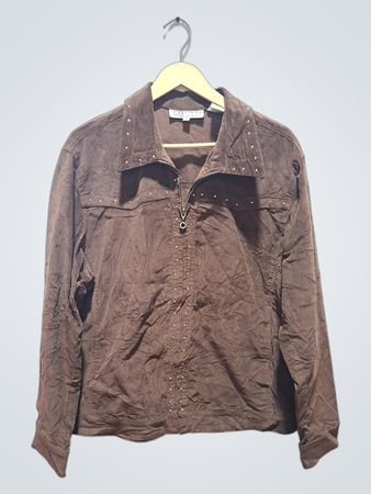 C.D. SPORT braune Jacke mit Nieten