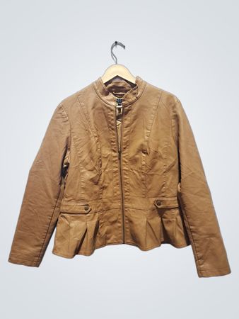 Baccini Damen Braun Kunstlederjacke