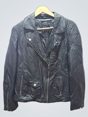 Jpym Women's Collection Faux Leather Moto Jacket