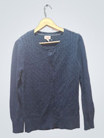 Cat & Jack Mädchen Strickjacke in Marine mit Zopfmuster