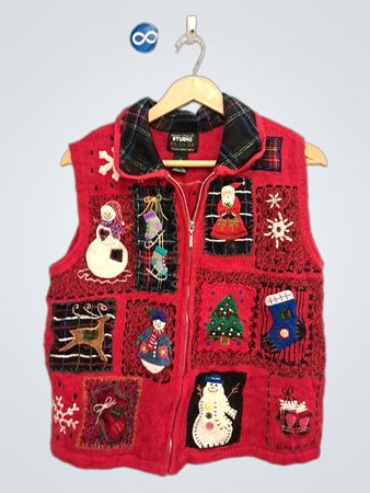 Studio America Limited Rote Weihnachtsweste