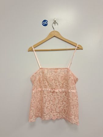 Rosa Spitzencamisole mit Banddetail