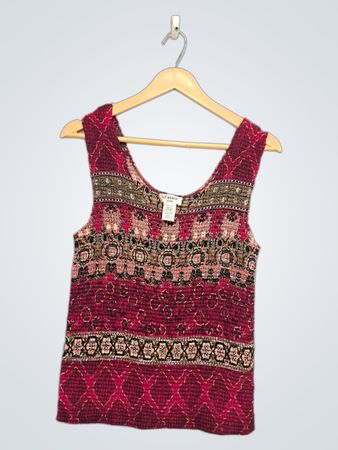 Liz Baker Petite Sleeveless Printed Top