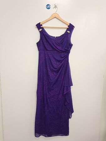 R&M Richards lila besticktes Maxikleid