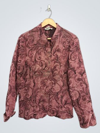 Dressbarn Damenjacke mit strukturiertem Knopfverschluss