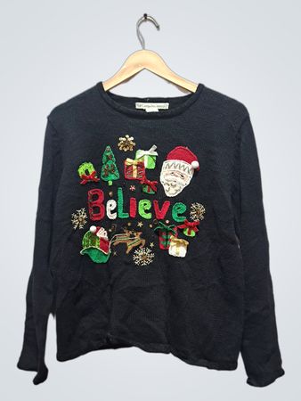Carly St. Claire Believe Weihnachtspullover