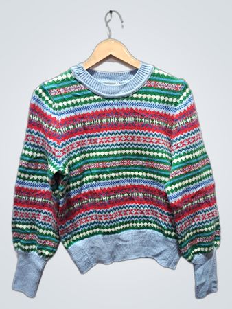 Free Assembly Damenpullover mit Fair-Isle-Muster und Rundhalsausschnitt