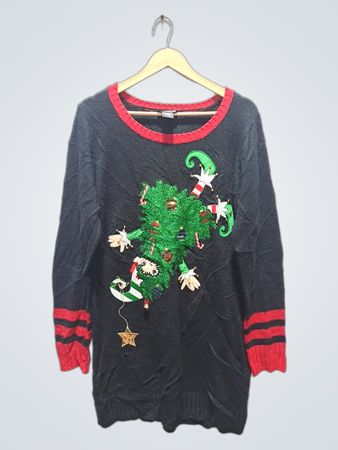 Weihnachtsbaum-Elfenpullover