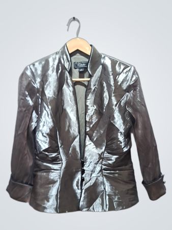 Collection dressbarn Metallic geraffter Blazer