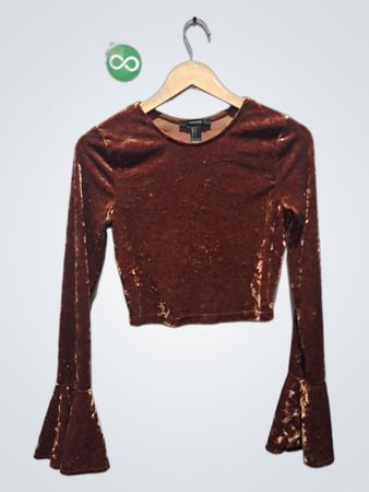 Forever 21 Samt-Bauchfreies Oberteil