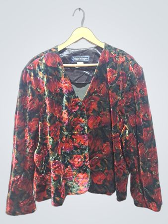 Maggie McNaughton Floral Velvet Blazer