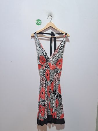 Damen Neckholder-Minikleid mit Blumenmuster