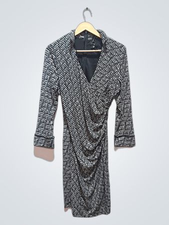 Le Château bedrucktes gerafftes Kleid