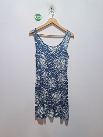 Blau-weiß gemustertes Tanktop