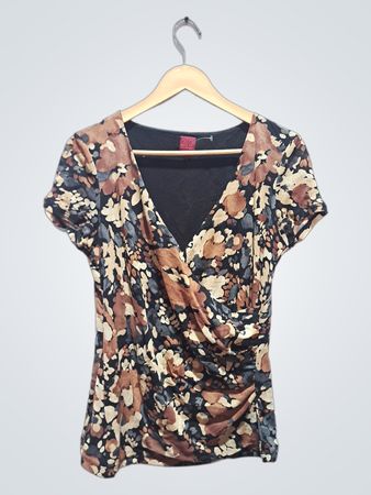 212 COLLECTION Women's Floral Print Wrap Top