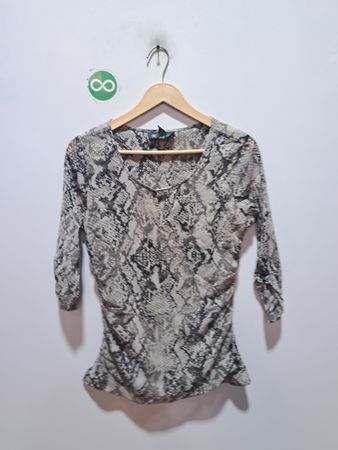 INC International Concepts Schlangenmuster gerafftes Top