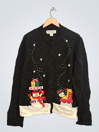 Tiara International Weihnachtskollektion Schneemann-Cardigan