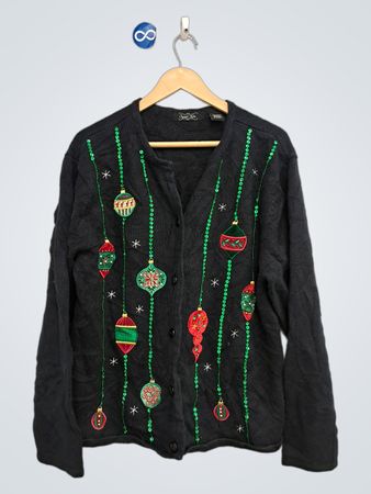Crystal Kobe Damen Weihnachtsornament-Cardigan
