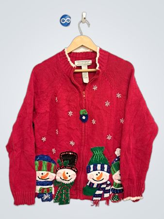 Troisième cardigan de Noël femme International Snowman