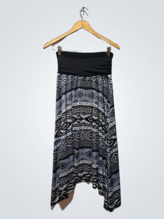 AB STUDIO Damen Geometrisch Bedrucktes Trägerloses Haremkleid