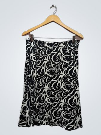 KC Stevens Black and White Swirl Print Rock