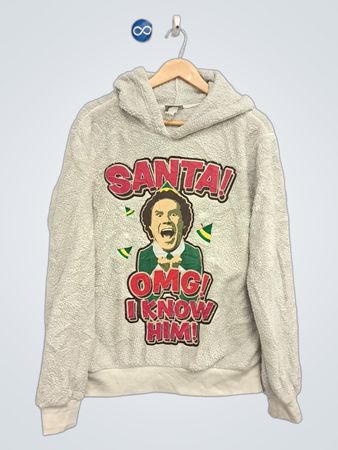 Fleece-Hoodie mit Buddy the Elf-Grafik