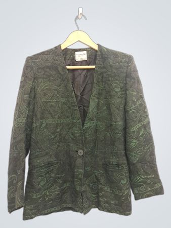 Weathervane Petites Damen grüner gemusterter Blazer