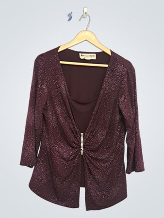 ANOTHER THYME Damen Strickjacke mit funkelnder Verzierung