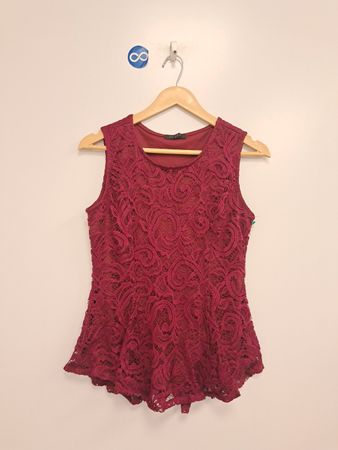 Scobe Lace Peplum Top