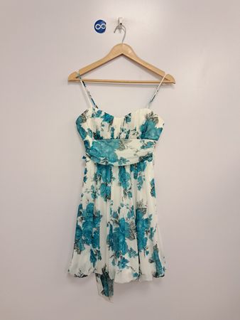 Sommerkleid mit Blumenmuster, kurzes Minikleid