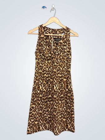 Connected Apparel Kleid mit Leopardenmuster und Neckholder