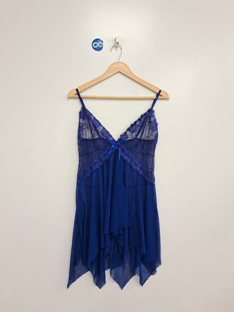AviGlove Blue Lace Babydoll Chemise