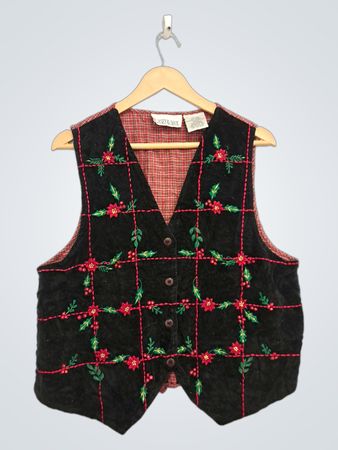 CASEY & MAX Damen bestickte kariertes Gilet