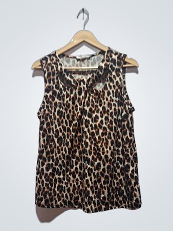 PERSEPTION CONCEPT Leopard-Print ärmelloses Top