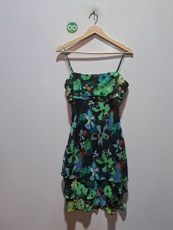 Floral Print gestuftes Minikleid