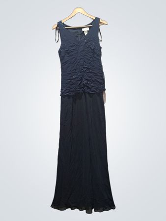 Chadwick's Schwarzes, verzierter ärmelloser Maxikleid Größe 8