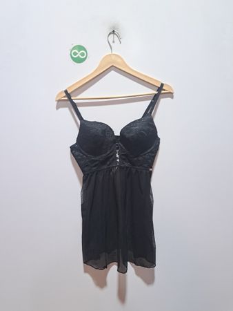 RACHEL ROY Schwarze Spitze Babydoll
