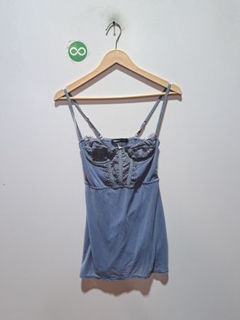 Urban Outfitters Blue Lace Corset Cami Top