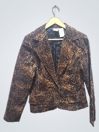 No Boundaries Blazer mit Leopardenmuster