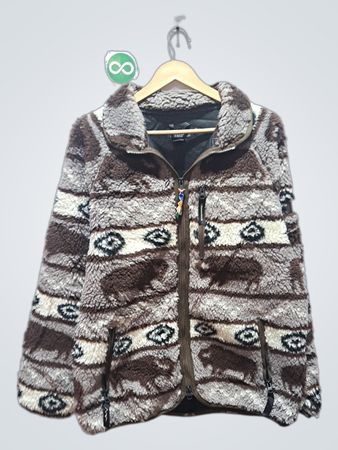 MANASTASH Fleece-Jacke mit Büffel-Print