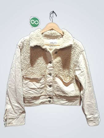 CELEBRITY PINK Sherpa-gefütterte Jeansjacke